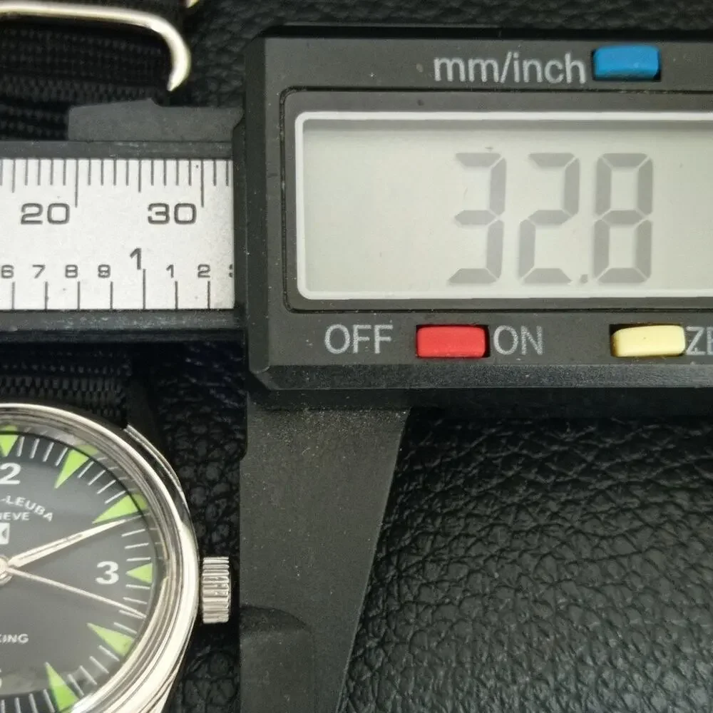 Vintage 1990 Favre Leuba Manual Mens Silver Watch W/Black NATO Strap